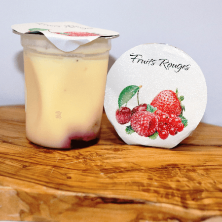 Flan fermier fruits rouges 120Gr.