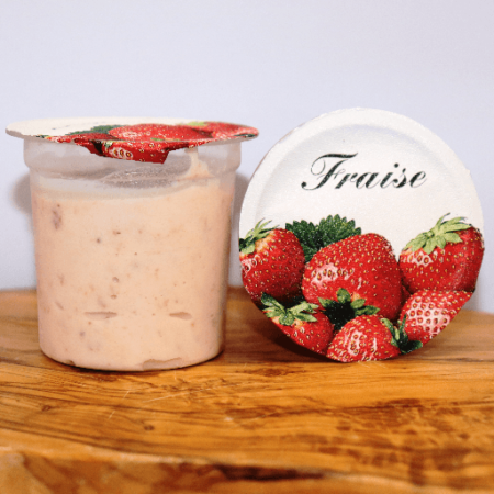 Fromage blanc fraise 100Gr - 1pc