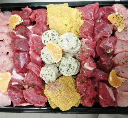 Plateau pierrade : agneau - canard - volaille 1kg