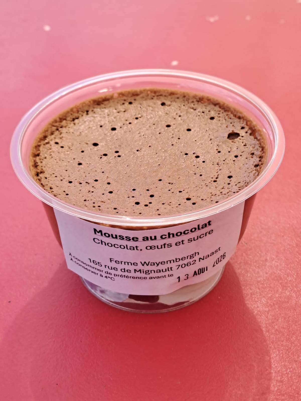 Mousse au chocolat artisanale
