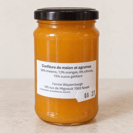 Confiture de melon et agrumes